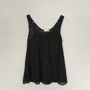 Lush Black Lace Swing Tank